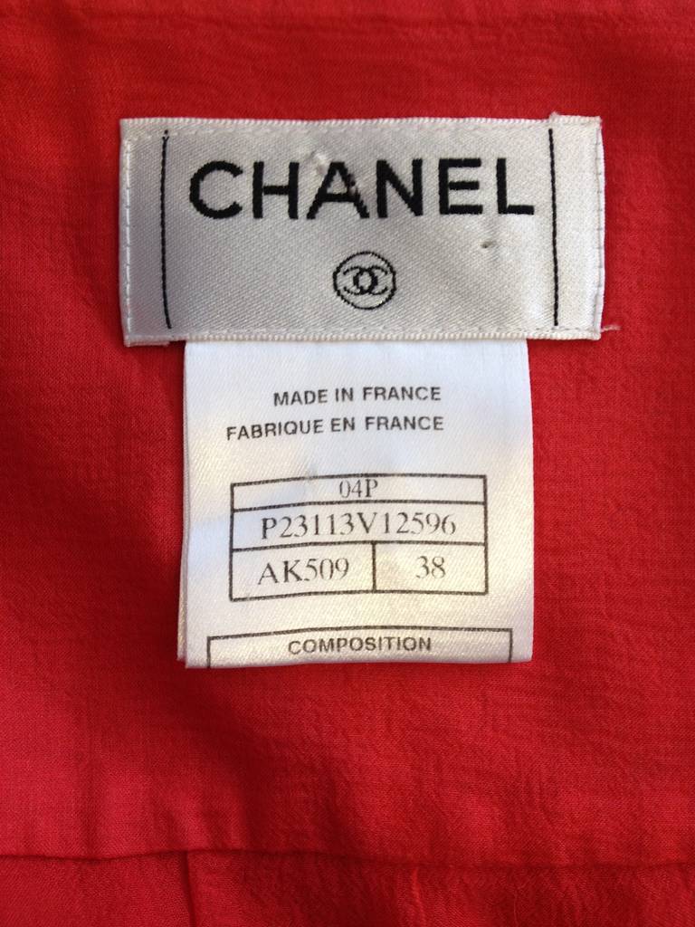 Chanel Coral Pleated Skirt 1