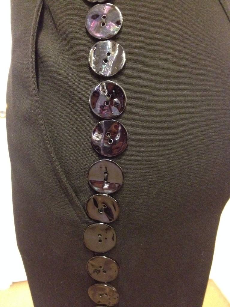 Women's Jean Paul Gaultier Black Buttoned Slacks