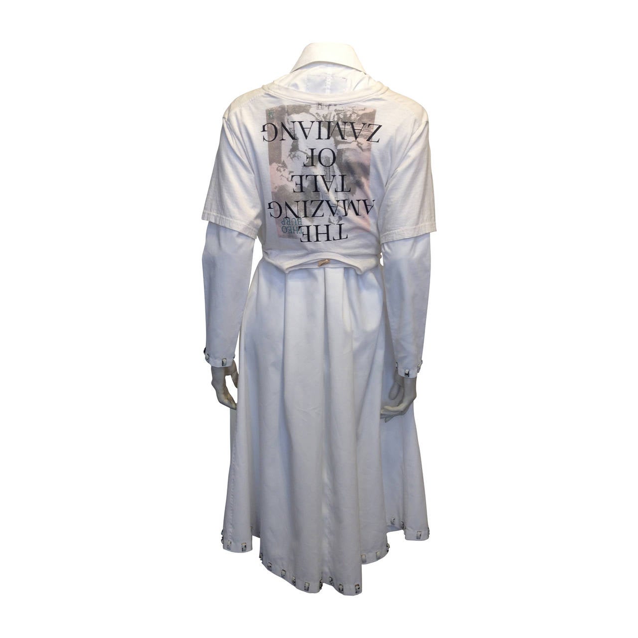 Undercover White TShirt Trench Coat at 1stdibs