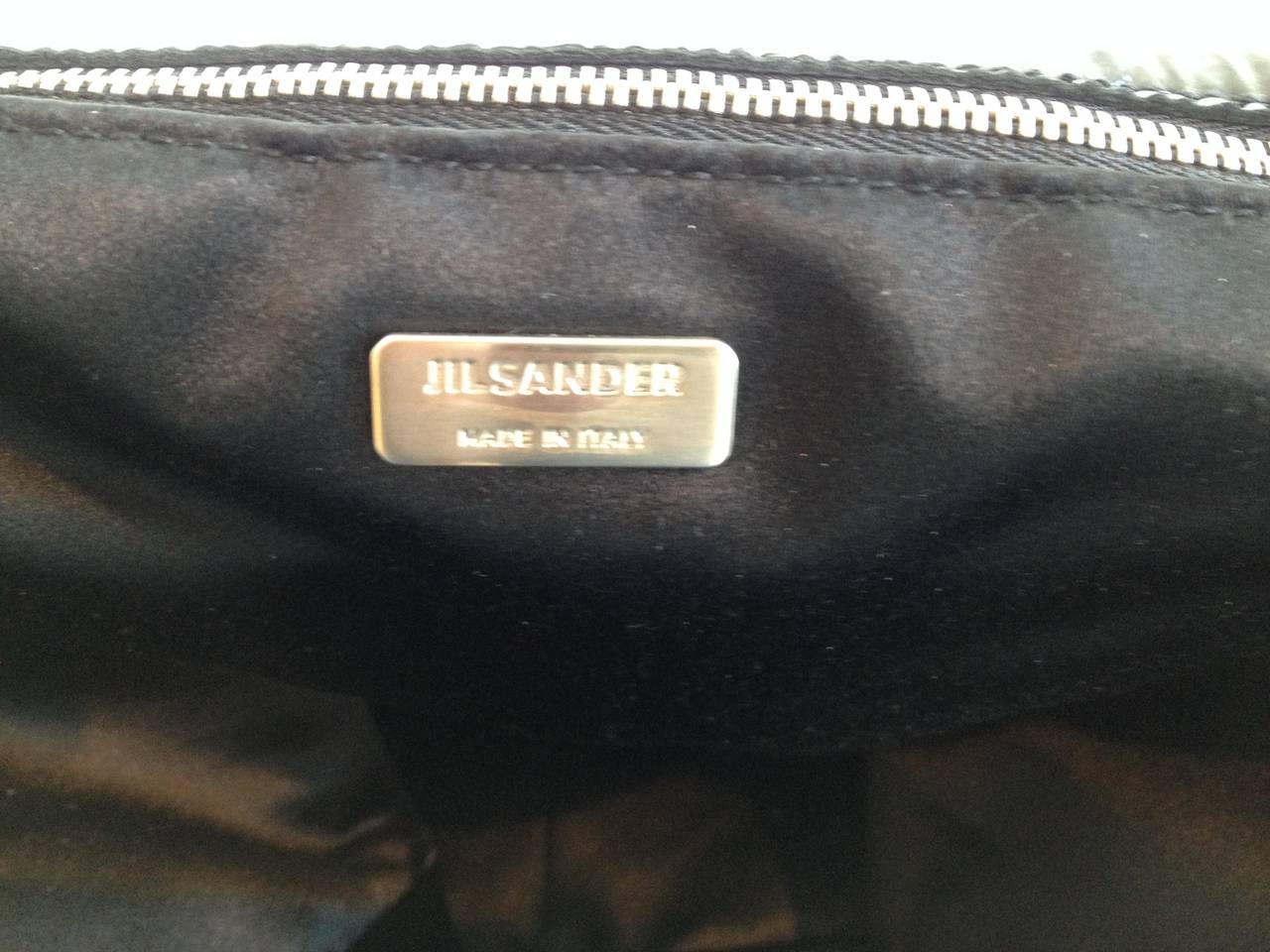 Jil Sander Black Patent Geometric Handbag 4