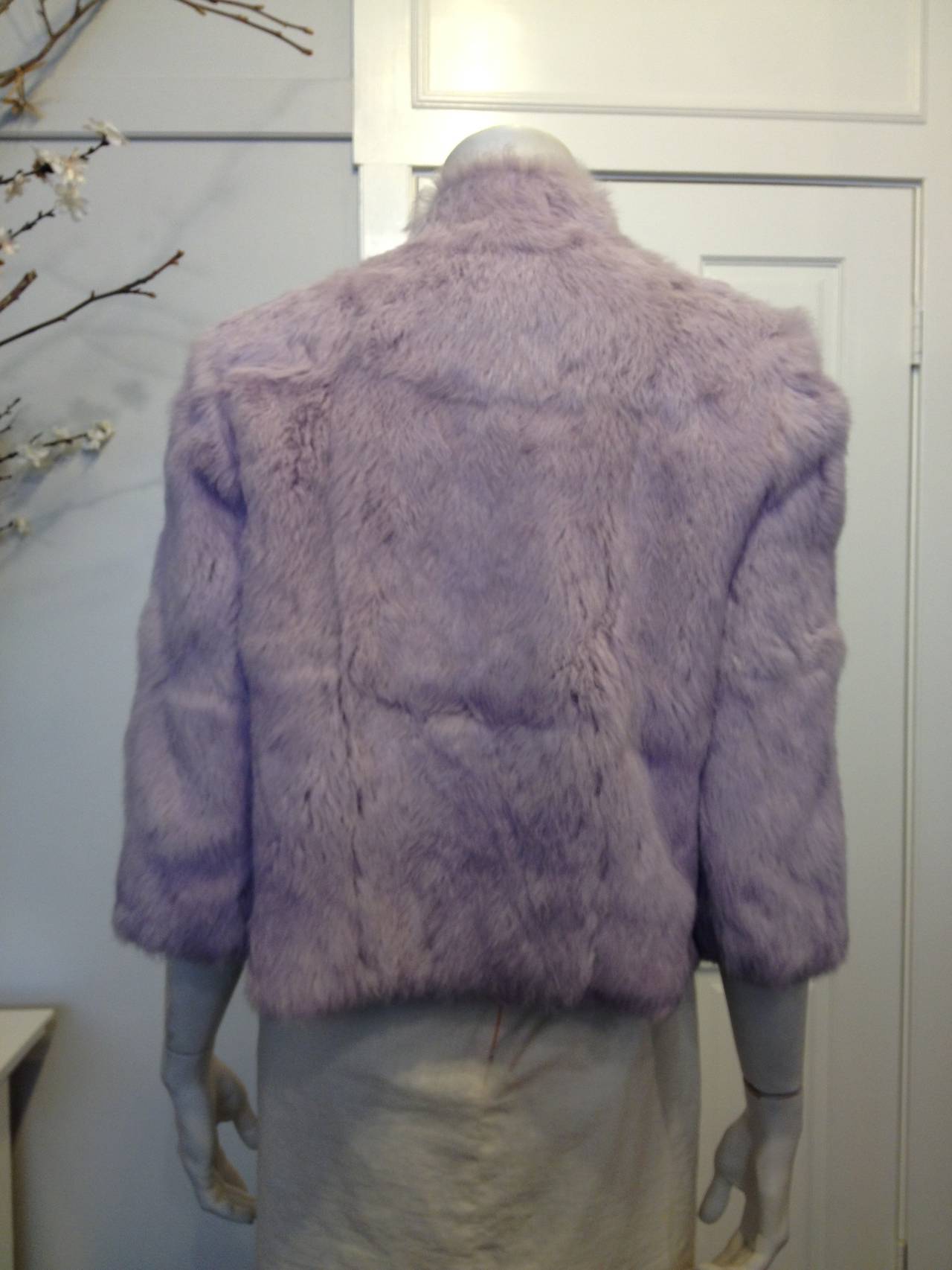 Matthew Williamson Lavender Fur Jacket 1