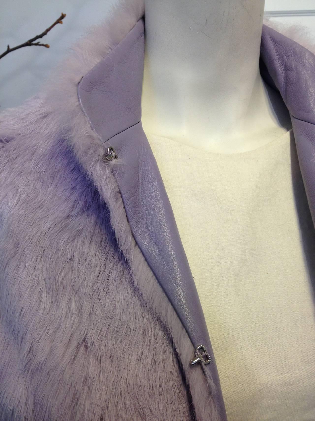 Matthew Williamson Lavender Fur Jacket 2