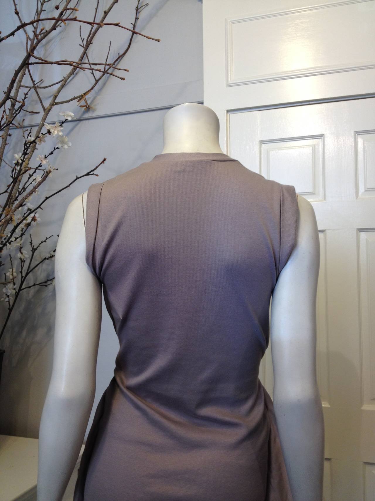 Brunello Cucinelli Mauve Rib Knit Tank with Silk Layer 4