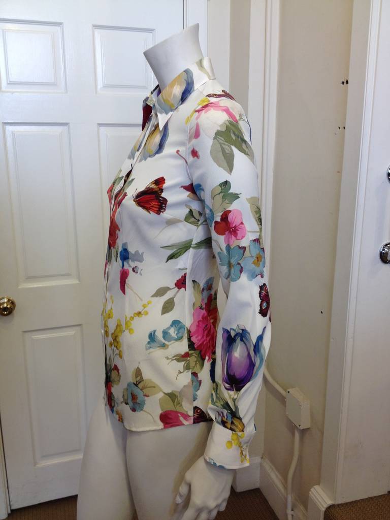 Dolce and Gabbana Floral Button Down Shirt In New Condition In San Francisco, CA