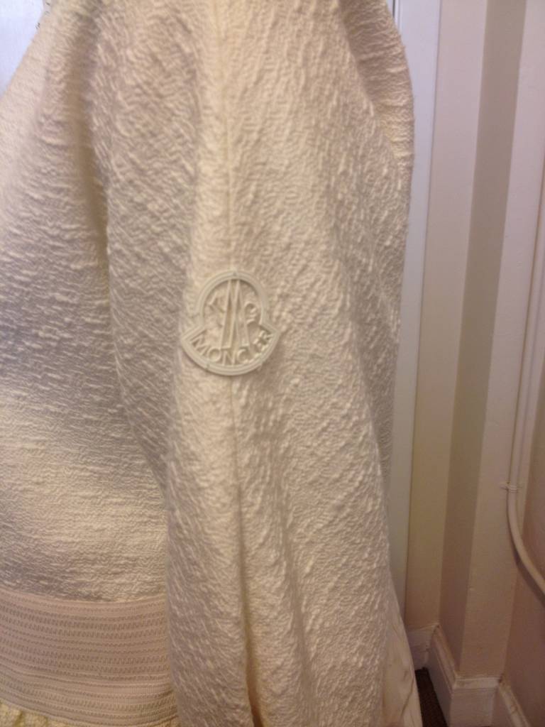 Women's Moncler White Zip Jacket For Sale