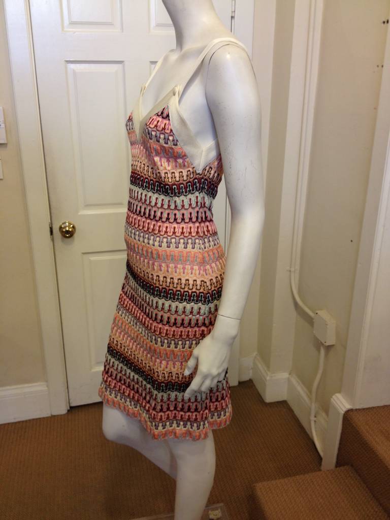 Missoni Pink and Cream Knit Dress In Excellent Condition In San Francisco, CA
