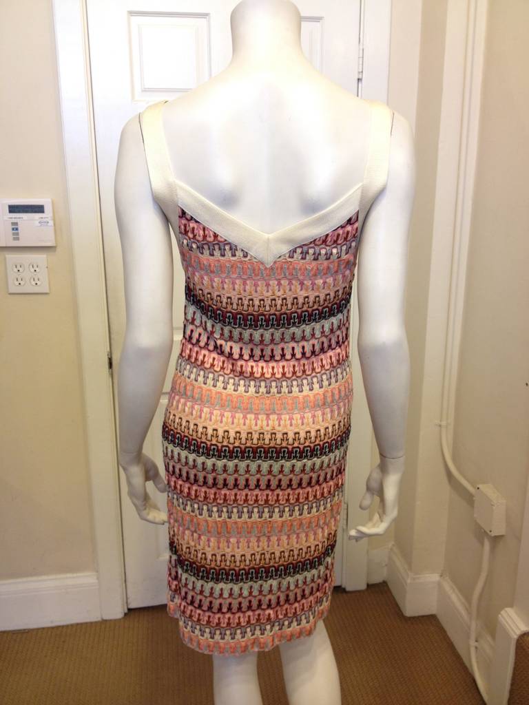 Women's Missoni Pink and Cream Knit Dress