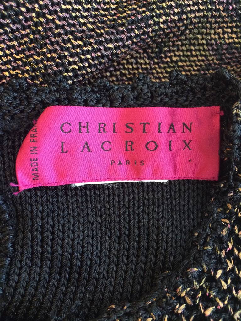 Christian Lacroix Brown Knit Patchwork Jacket 1
