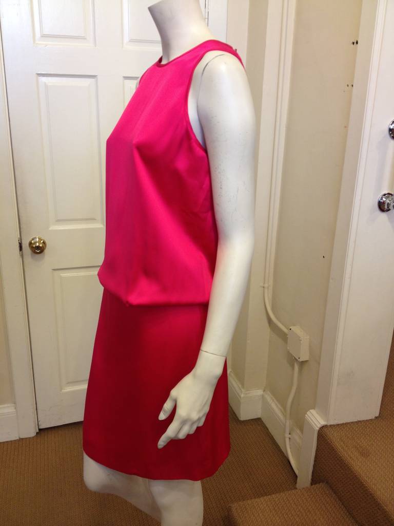Cedric Charlier Hot Pink Dress In Excellent Condition In San Francisco, CA