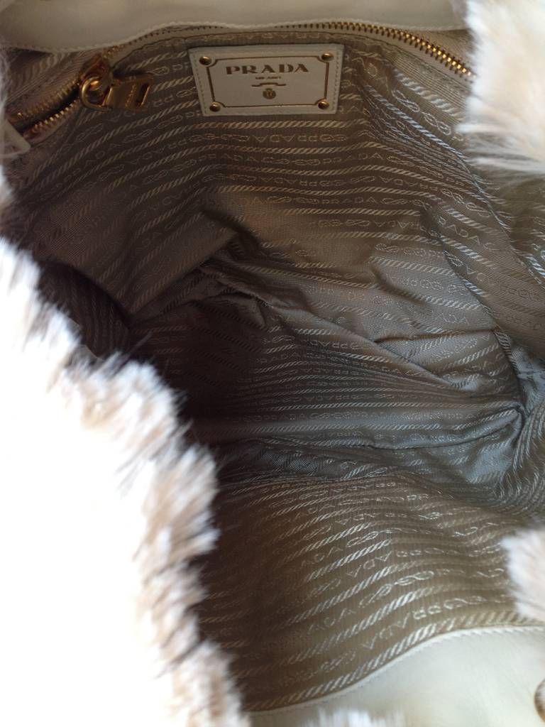 Prada Faux Fur Backpack In Excellent Condition In San Francisco, CA