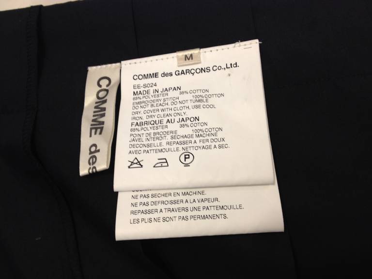 Comme des Garçons Black Eyelet Skirt In Excellent Condition For Sale In San Francisco, CA