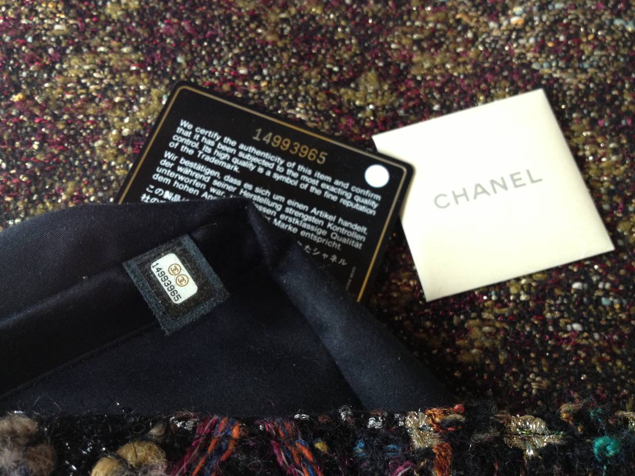 Chanel Multicolor Embellished Tweed Runway Bag 4