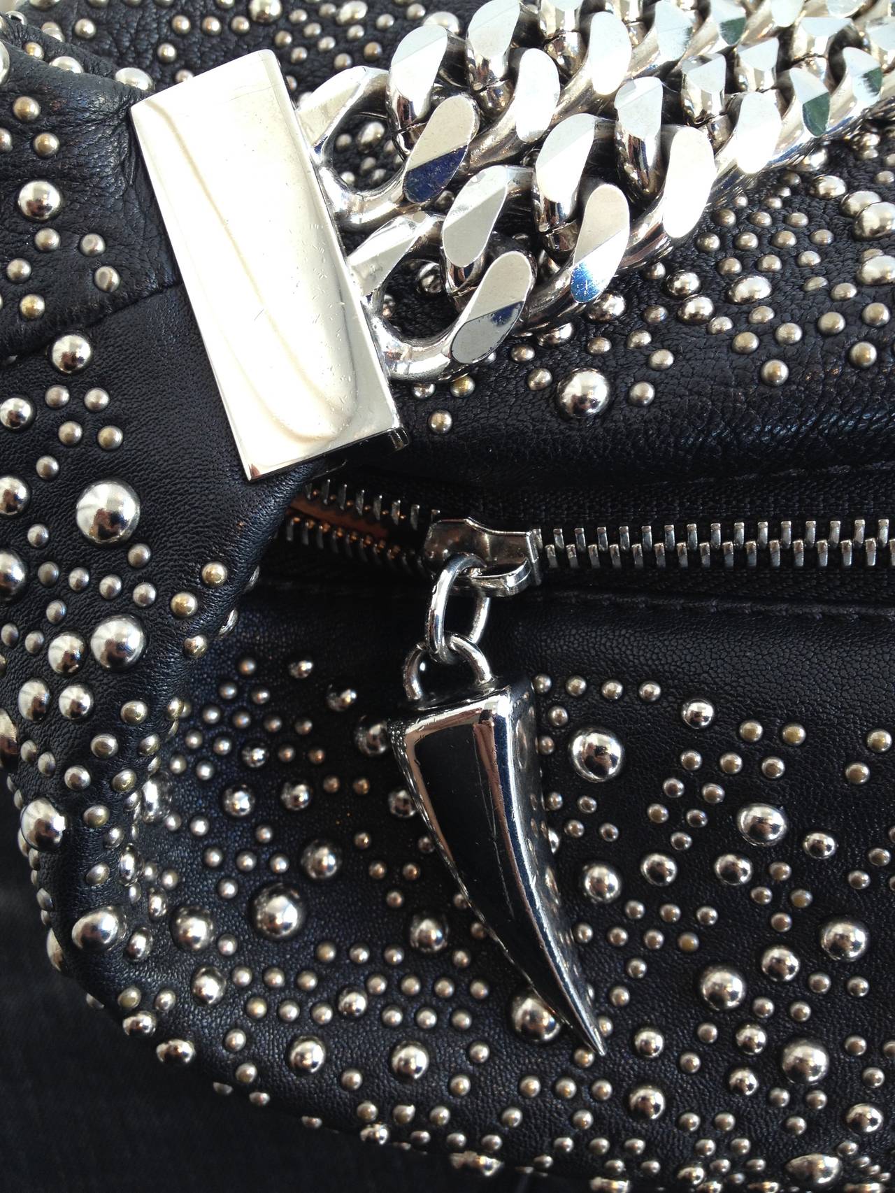 Christian Louboutin Black Leather Studded Bag 2