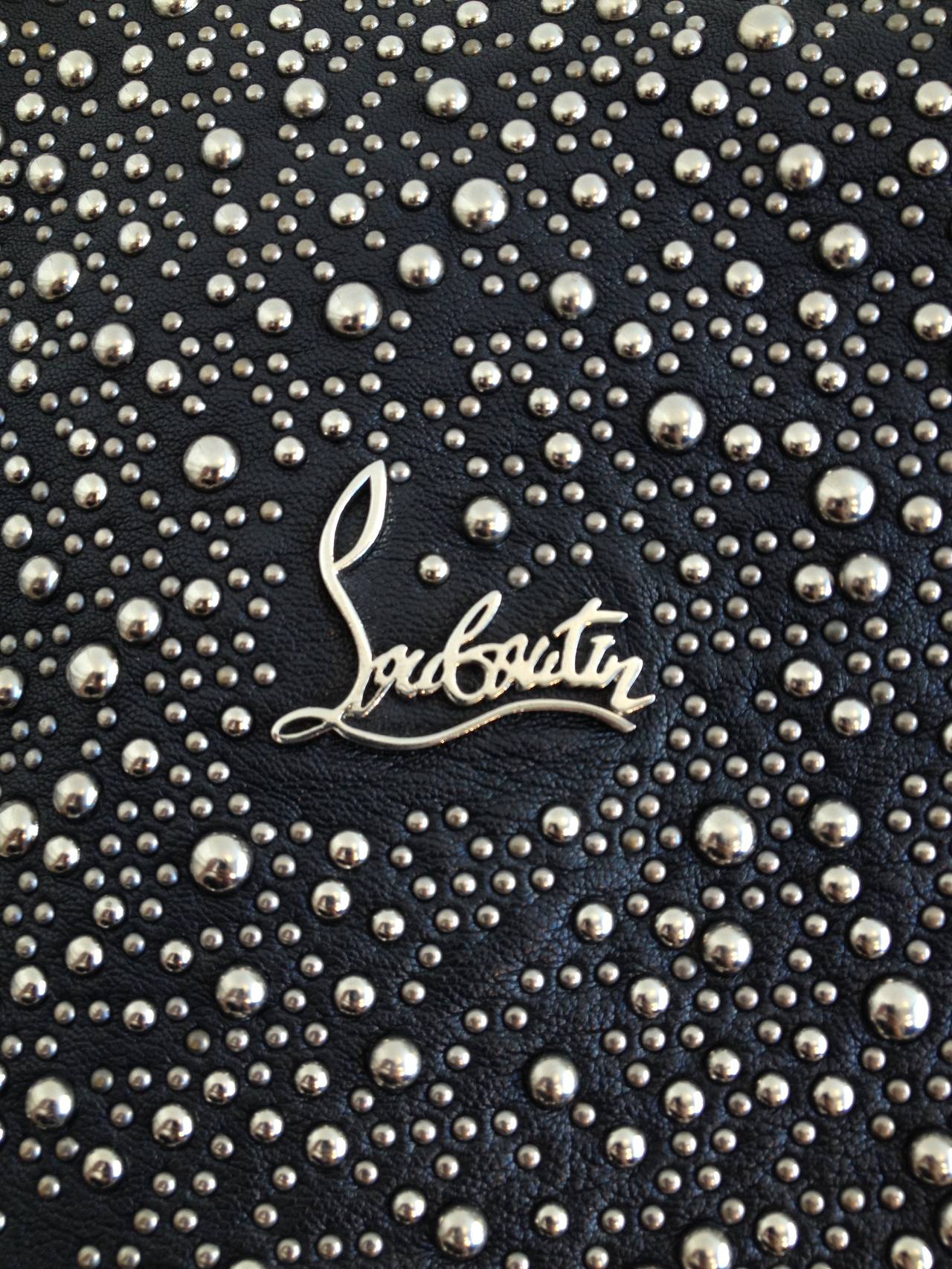 Christian Louboutin Black Leather Studded Bag 3