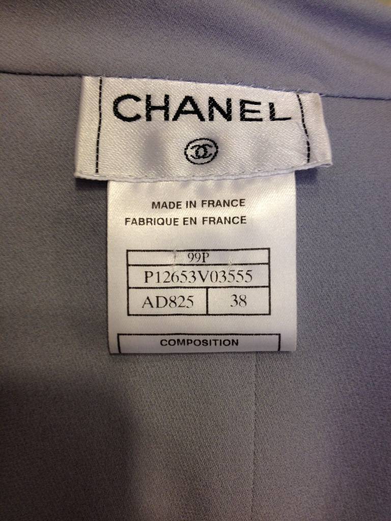 Chanel Dove Grey Sleeveless Cropped Blouse For Sale at 1stDibs | chanel ...