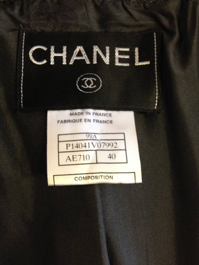 Chanel Charcoal Grey Lurex Coat 1