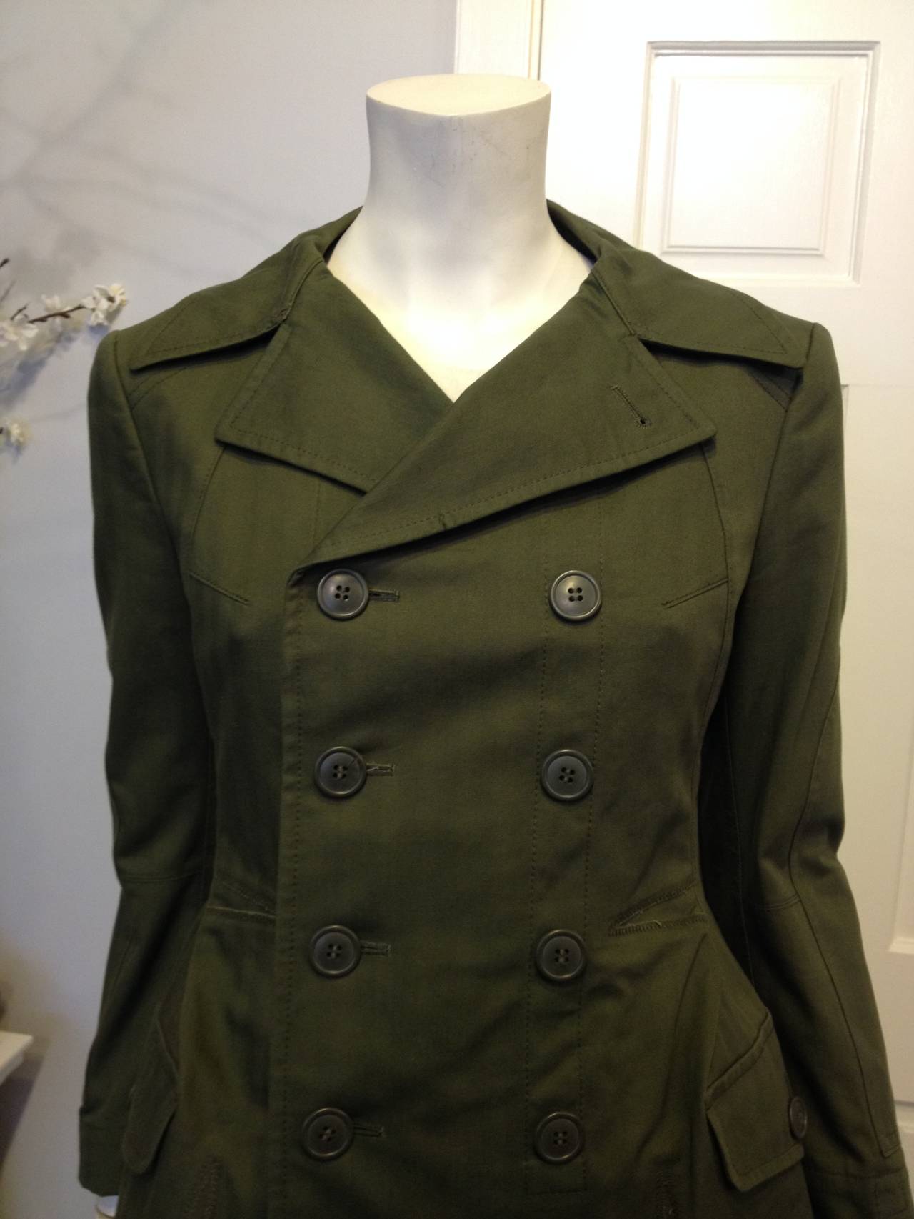 Junya Watanabe Comme des Garcons Olive Army Jacket In Excellent Condition In San Francisco, CA