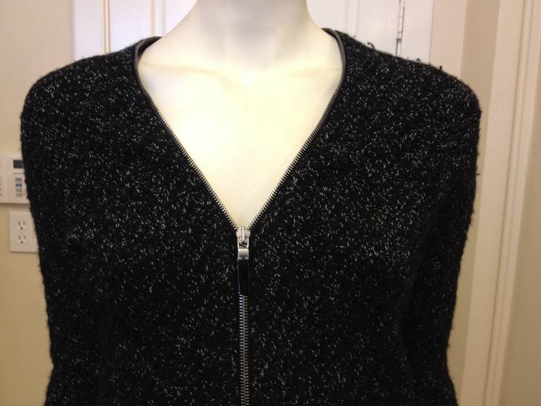Alexander McQueen Black and White Knit Jacket