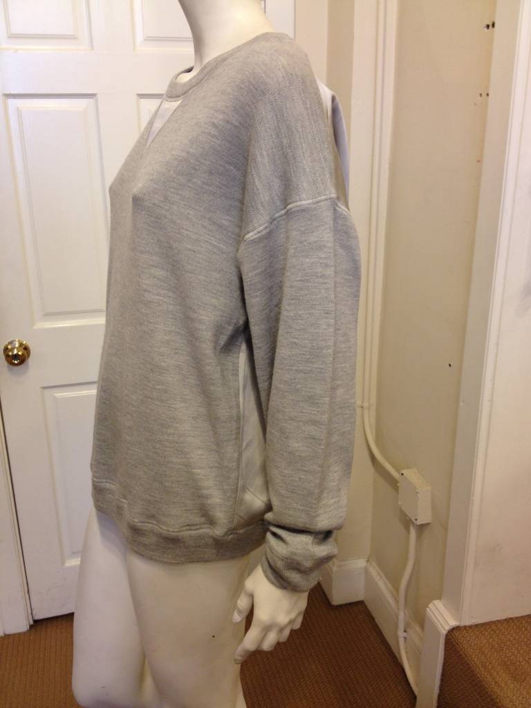 Gray Jason Wu Grey Silk and Cotton Sweatshirt