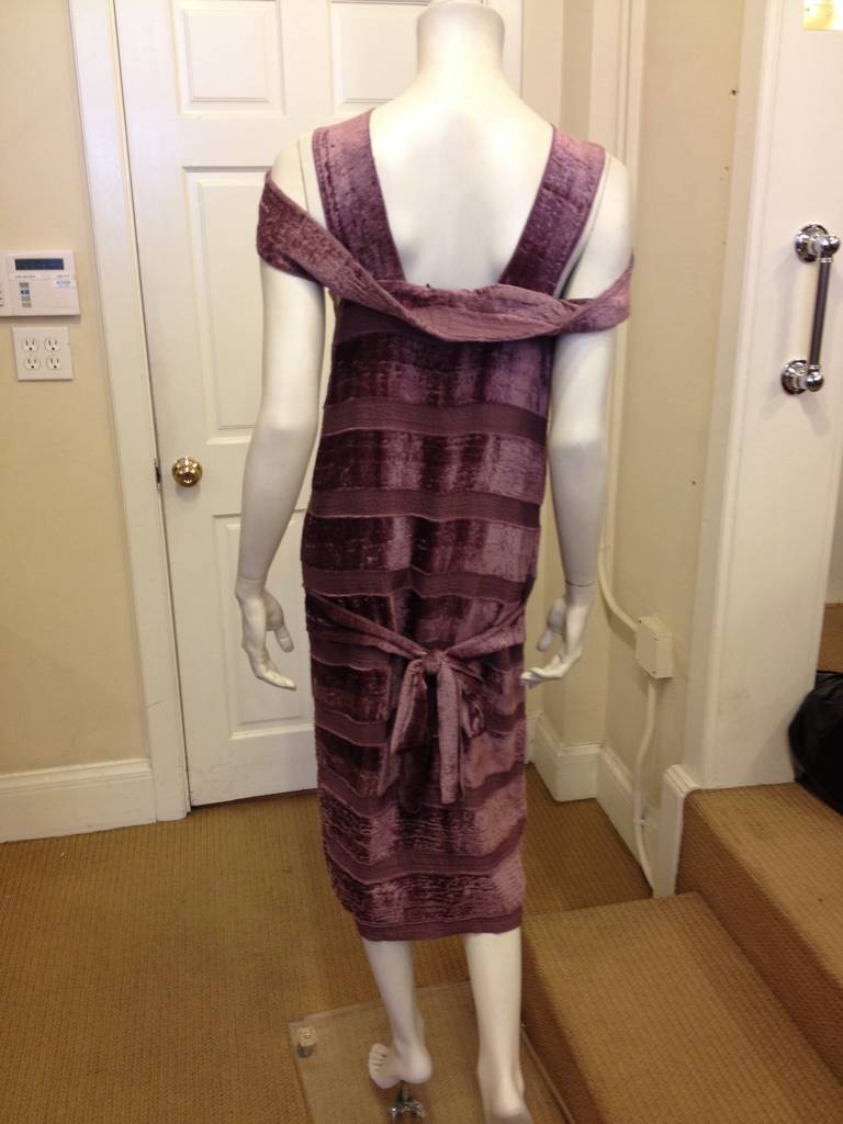 Bottega Veneta Lavender Velvet Dress In New Condition In San Francisco, CA