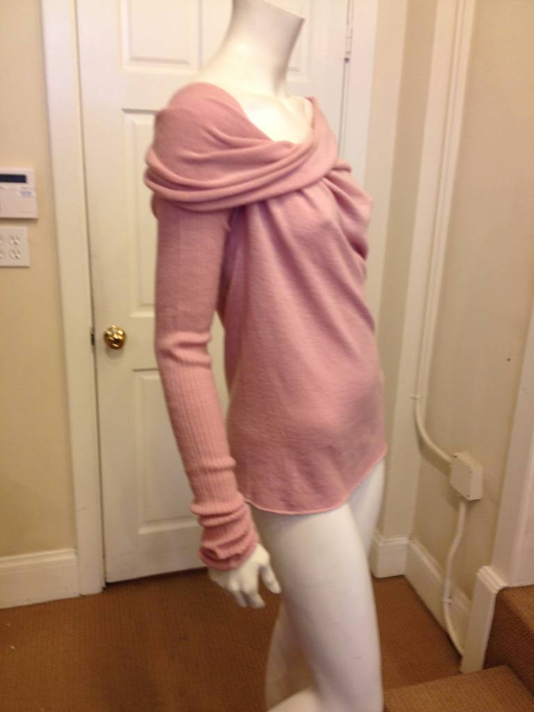 Rick Owens Pink Knit Sweater In Excellent Condition In San Francisco, CA