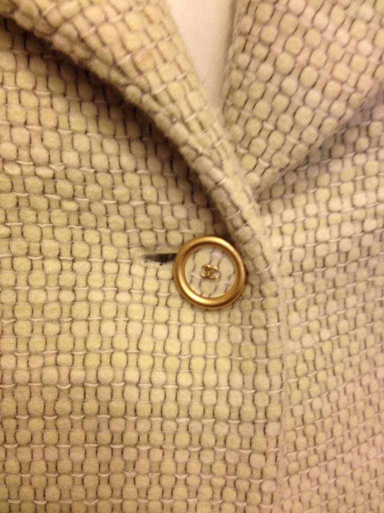 Chanel Pistachio Green Wool Coat In Excellent Condition In San Francisco, CA
