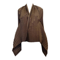 Issey Miyake Brown Pleated Jacket