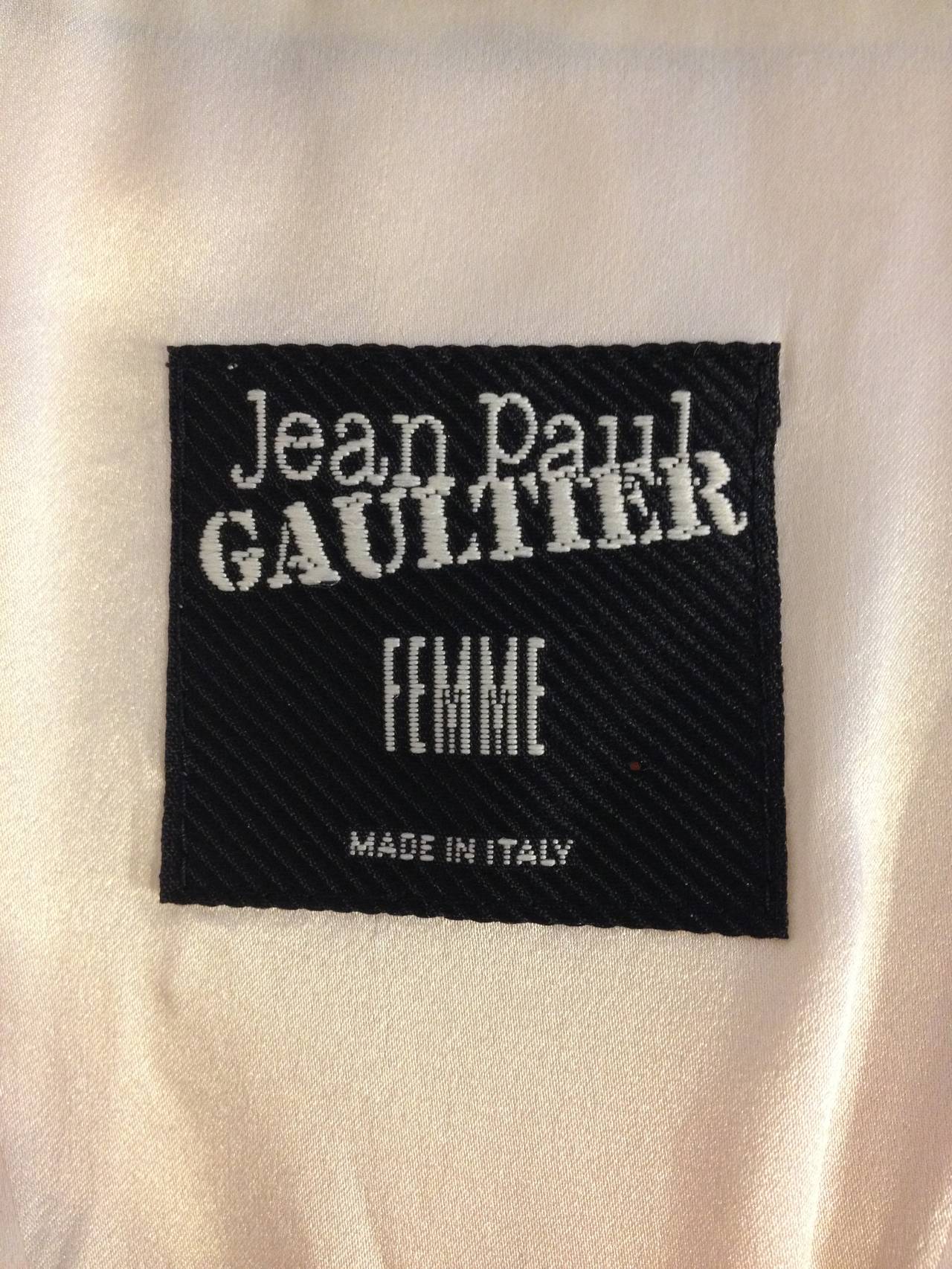 Jean Paul Gaultier Cream Embroidered Blazer 3