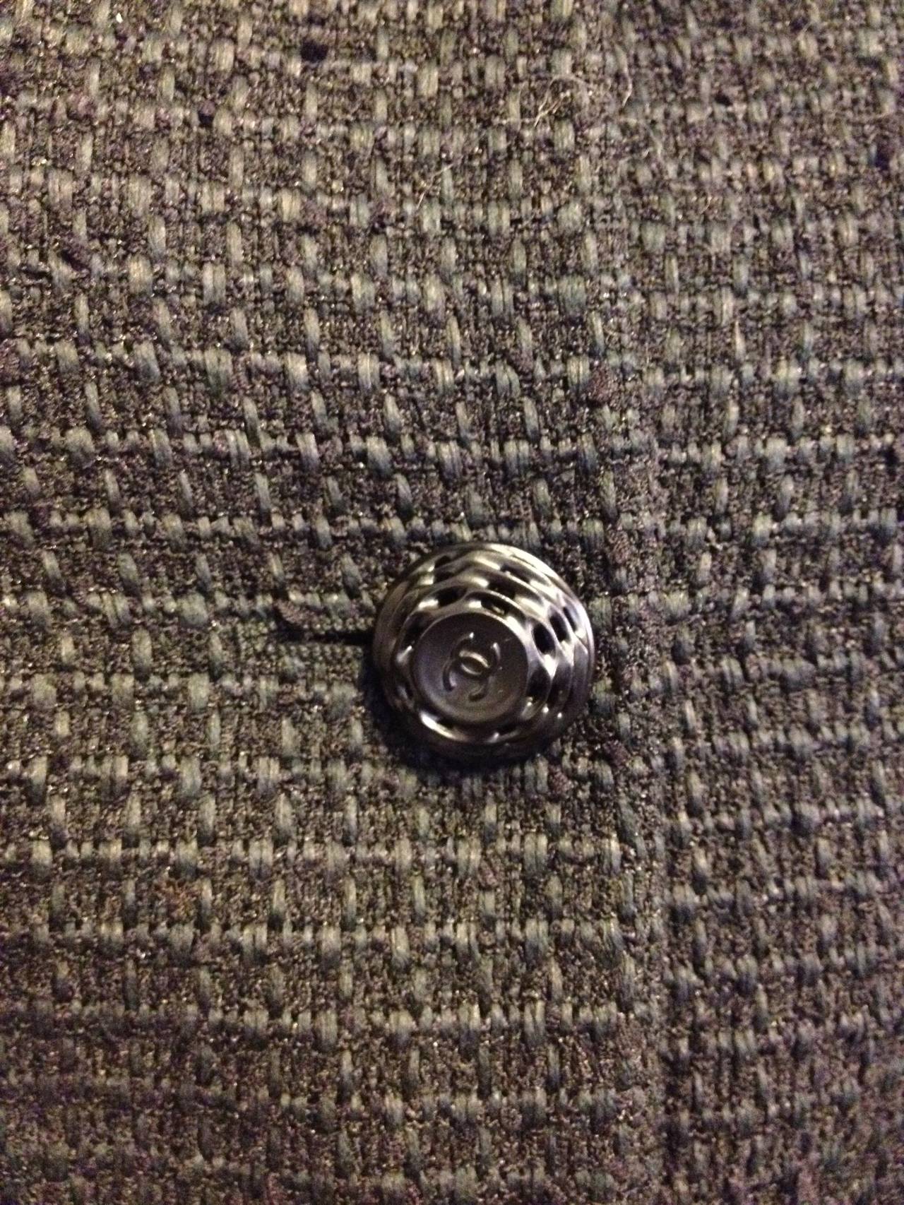 Chanel Black Tweed Jacket with Bell Sleeves 2