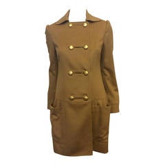 Stella McCartney Camel Coat with Gold Buttons