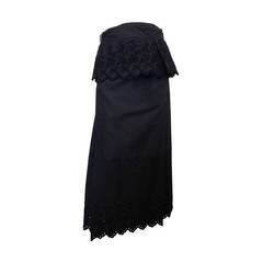 Used Comme des Garçons Black Eyelet Skirt