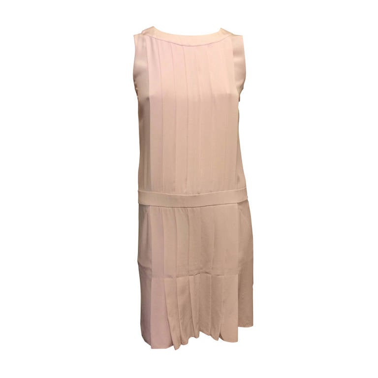 Chanel Pink Pleated Dress at 1stDibs