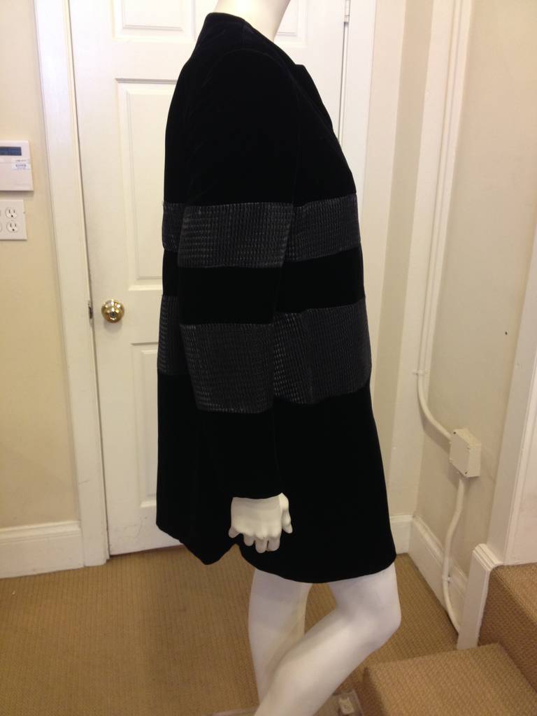 Women's Giorgio Armani Black Velvet Coat