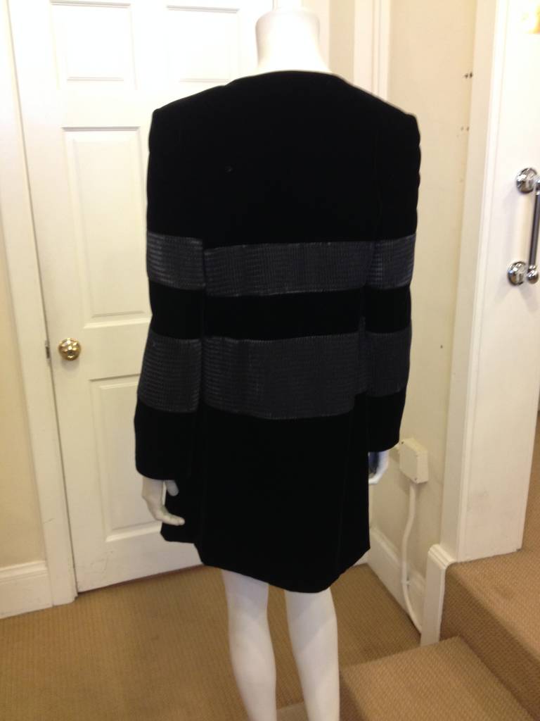 Giorgio Armani Black Velvet Coat 1