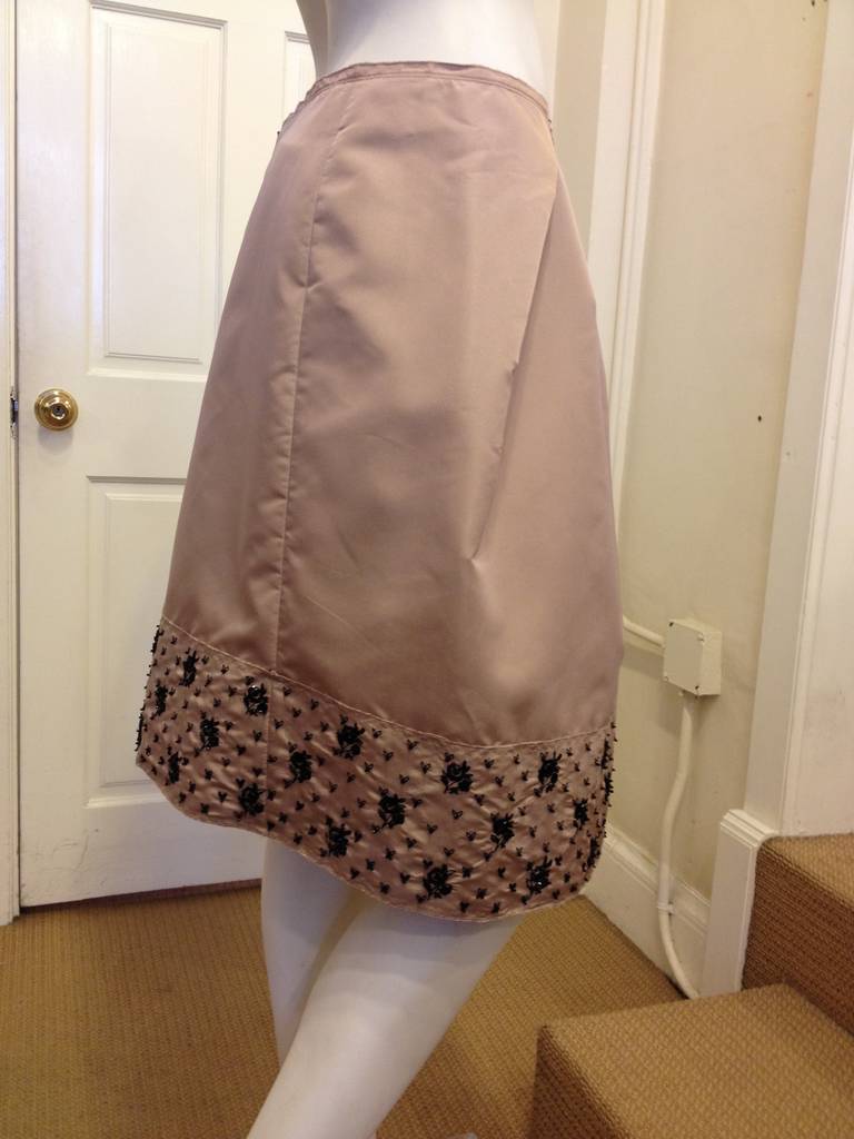 Women's Prada Mauve Skirt with Beaded Hem