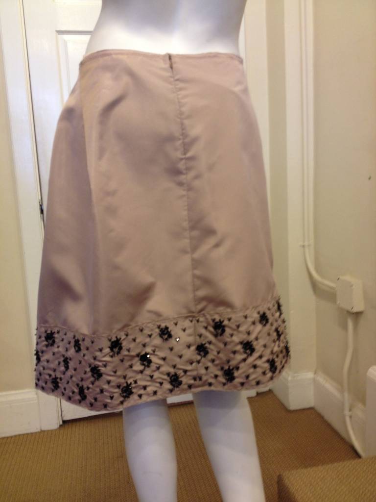 Prada Mauve Skirt with Beaded Hem 1