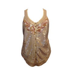 Roberto Cavalli Peach Sequin Vest
