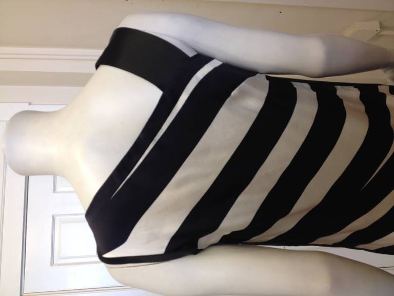 Narciso Rodriguez Black and White Striped Dress 1