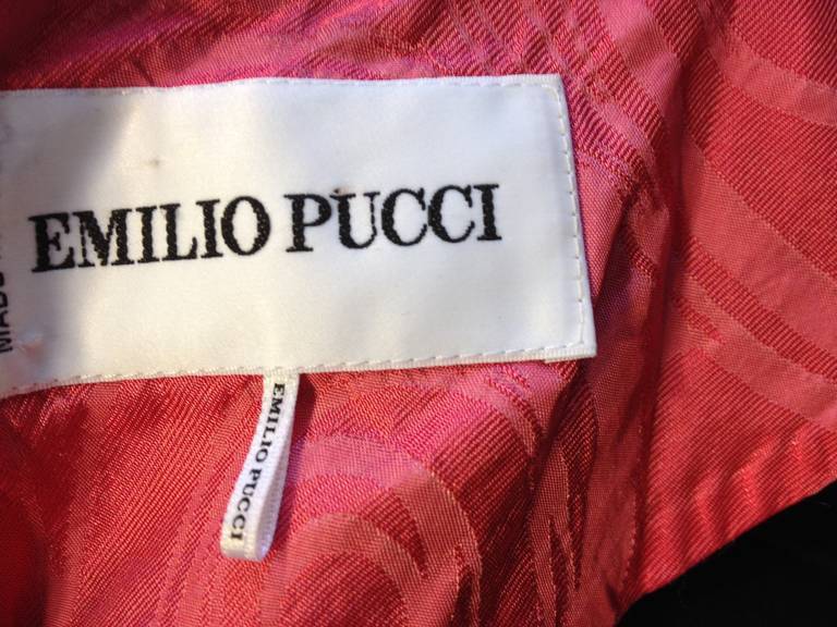 Emilio Pucci Raspberry and Black Mini Dress 2