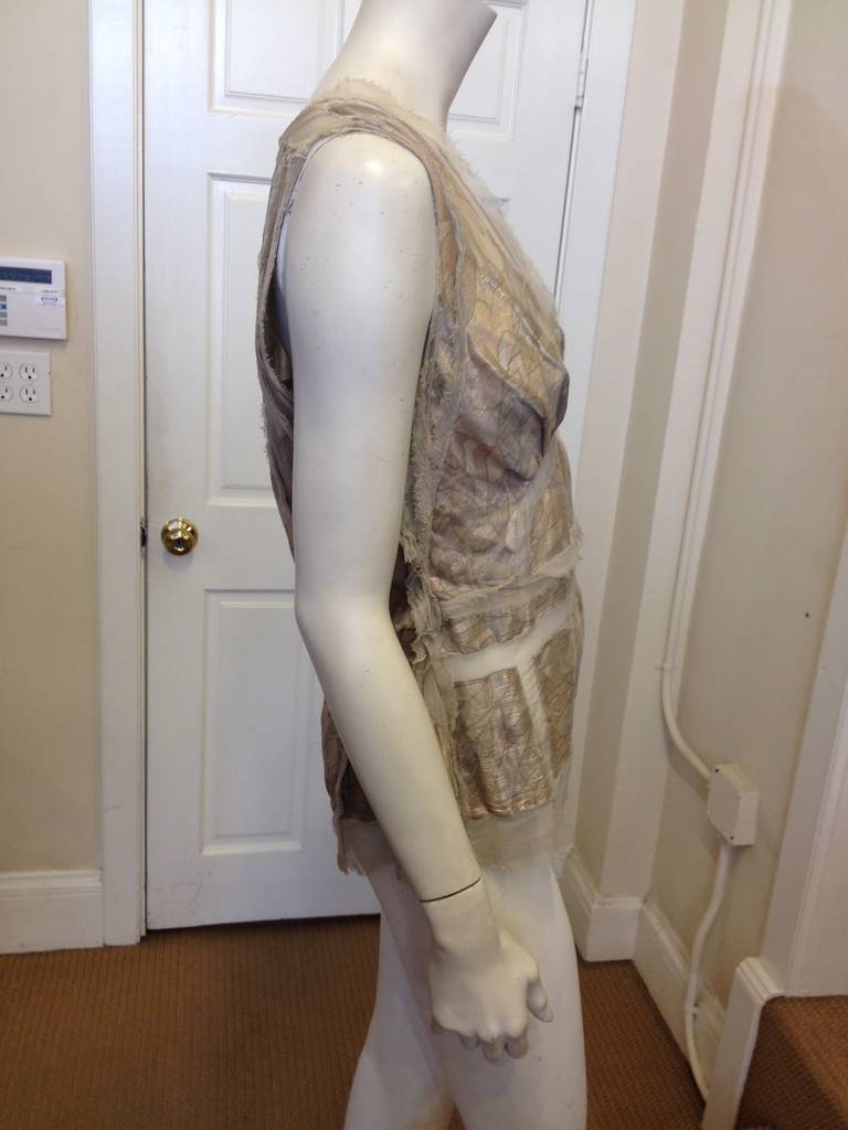 Marc Jacobs Gold Metallic Top In New Condition In San Francisco, CA