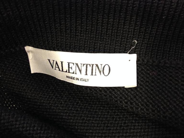 Valentino Black Knit Tank with Bow Sash 1