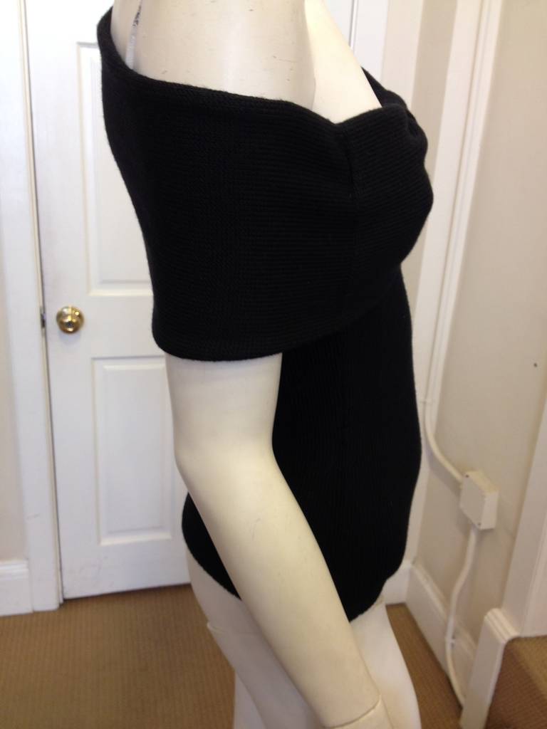 Valentino Black Knit Tank with Bow Sash In Excellent Condition In San Francisco, CA