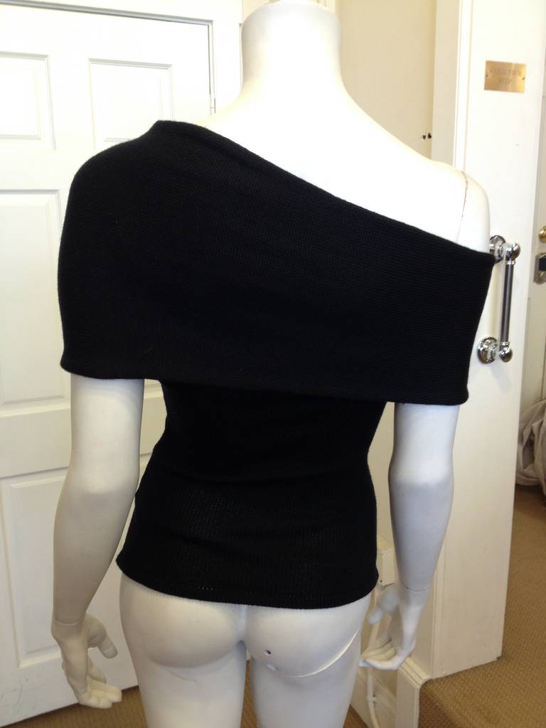 Women's Valentino Black Knit Tank with Bow Sash