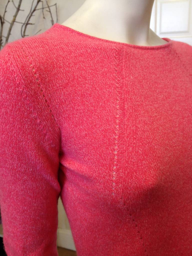 Lucien Pellat-Finet Pink Cashmere Sweater In Excellent Condition In San Francisco, CA