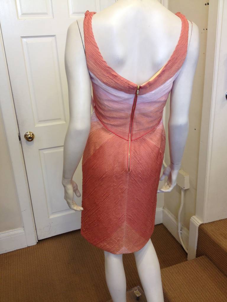 Women's Zac Posen Peach Chevron Dress