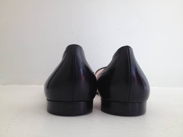 Women's Chanel Black and Pink Sheer Ballet Flats