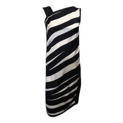 Narciso Rodriguez Black and White Striped Dress