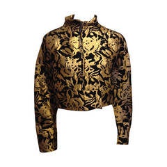 Christian Lacroix Black and Gold Cropped Jacket