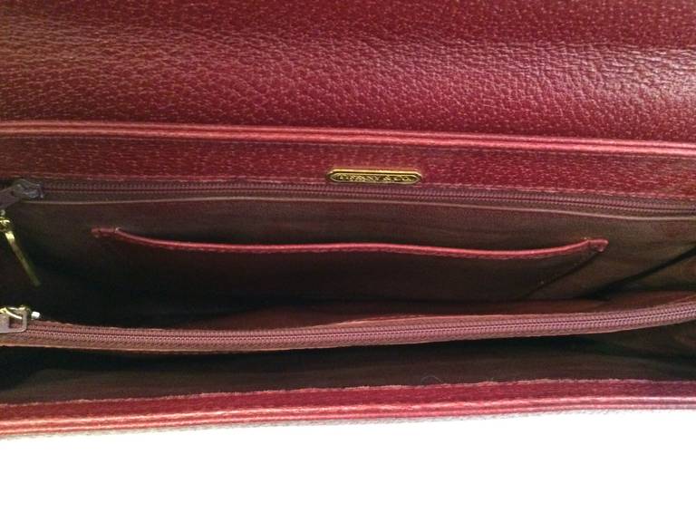 Tiffany & Co. Burgundy Leather Handbag 4