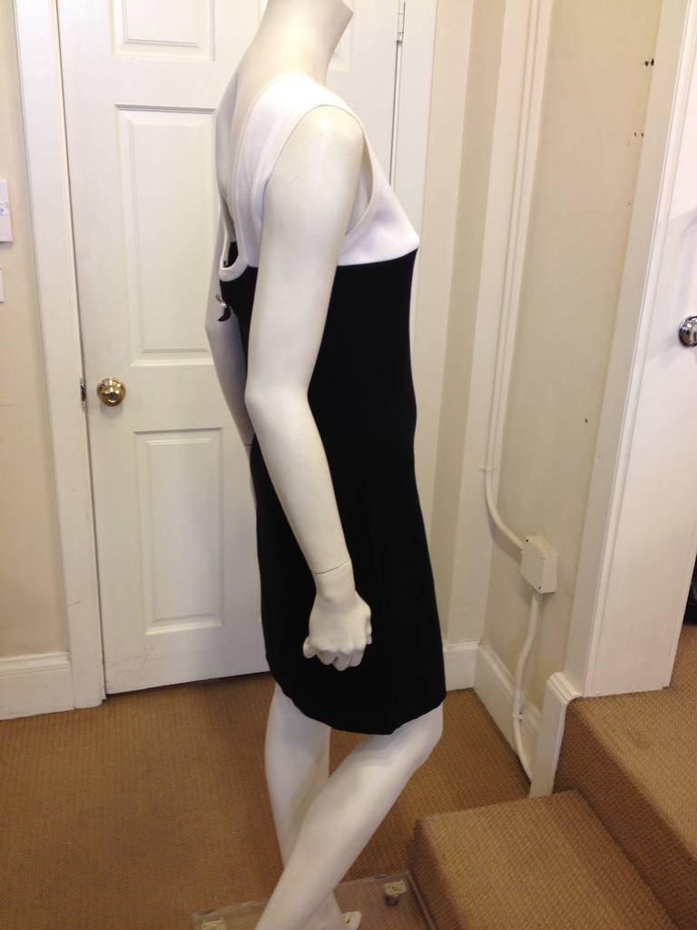 Chanel Black and White Cocktail Dress In Excellent Condition In San Francisco, CA